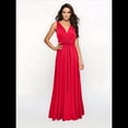 thumbnail image 4 of Vestido Maxi Sin Mangas, de Cintura Alta, Color Liso, con Tirantes Cruzados en la Espalda y Múltiples Usos para Mujer. Rojo XL, 4 of 8