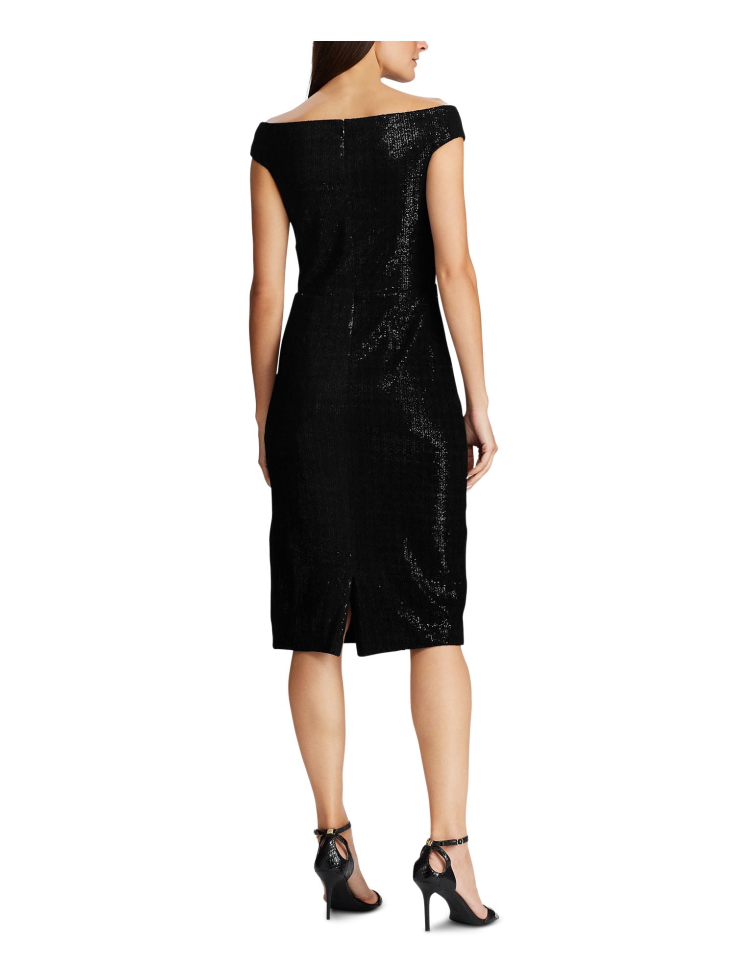 RALPH LAUREN Womens Black Sequined 