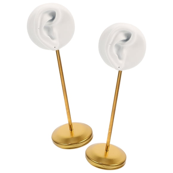 HEALEEP 2Pcs Shop Earring Display Rack White Resin for Retailers and Trade Fair