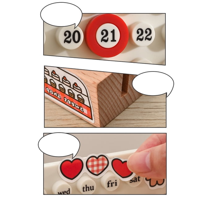Calendario perpetuo para niños, Calendario de madera para niños Calendario de madera para bricolaje Calendario de madera para bricolaje elaborado por expertos Jadeshay A