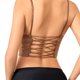 thumbnail image 2 of Moda sexy encaje halter halter espalda descubierta cruzado halter corto irregular caliente chicas camiseta interior top chambray camiseta interior, 2 of 5