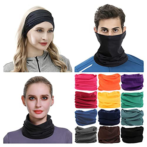 VANCROWN - VANCROWN Neck Gaiter Headband Headwear Head Wrap Face Mask Magic  Scarf Bandana for Men and Women (12PCS.Solid Color.4) - Walmart.com -  Walmart.com