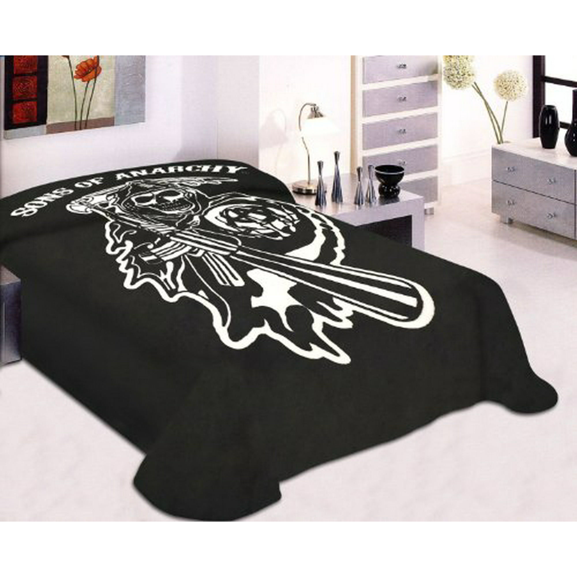 94 Plush Queen Size Blanket Samcro, Sons Of Anarchy Duvet Cover