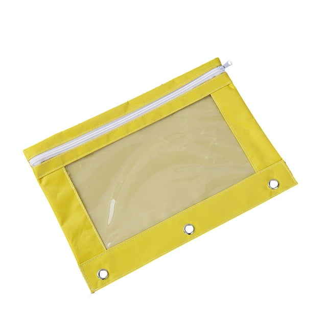Youkk Durable Zippered Pouch For Storing And Carrying Important Files Stylish Folders Yellow 1Set