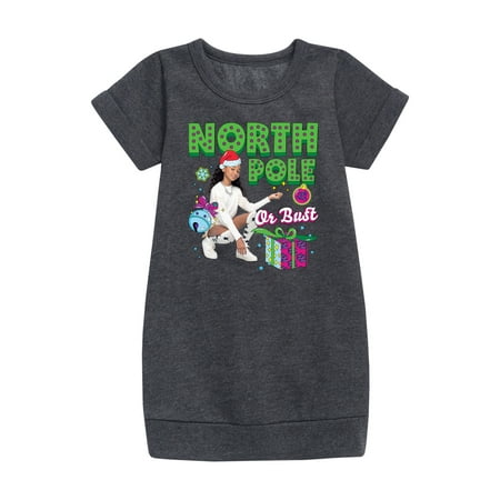 

Lay Lay - North Pole Or Bust - Toddler And Youth Girls Fleece Dress