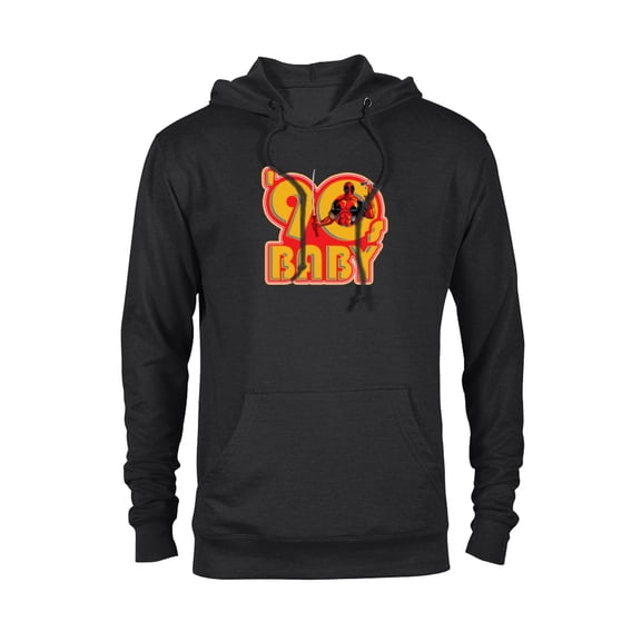 Marvel Deadpool Nerdy Thirty 90s Baby - Pullover Hoodie for Adults - Customized-Black
