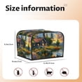 thumbnail image 4 of KLL Cozy Cottage Lakeside Sunset Print 4 Slice Toaster Dust Covers Kitchen Small Appliance Cover with 2 Pockets,Can hold Jam Spreader Knife & Toaster Tongs (12.4 x 10.6 x 8.2), 4 of 6
