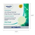 thumbnail image 4 of Equate Effervescent Antibacterial Denture Cleanser Tablets, Mint Fresh, 40 Count, Compare to Polident® Antibacterial Denture Cleanser, 4 of 6