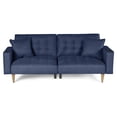 thumbnail image 2 of Sofá Cama Makora Maxim Azul Lino 3 Posiciones con Soft Foam Reclinable, 2 of 10