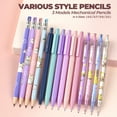 thumbnail image 4 of Nicpro 47Pcs Aesthetic Supplies in Big Capacity Pen Case, Cute Pastel Mechanical Pencils 0.5, 0.7, 0.9 & 2mm Lead Holder with 25 Tube Lead Refills 4B 2B HB 2H Color, Erasers, 4 of 7