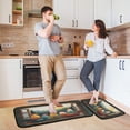 thumbnail image 7 of Kitchen Floor Mat 2 Sets Carpet Floor Mat Kitchen Mat Bathroom Mat Living Room Mat Bedroom Mat Absorbent Delicate Fabric No Ball Cozy Chicken Window, 7 of 7