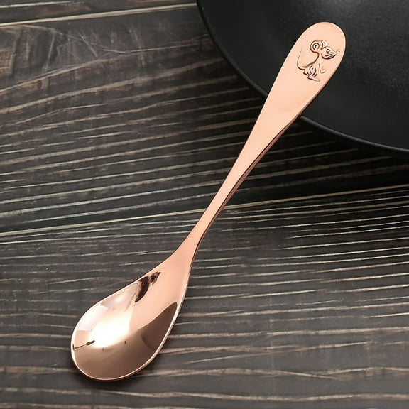Wollet 99.9% Pure Copper Spoon, 16.5*3.2cm, 12 Zodiac Copper Tableware, Soup Spoon