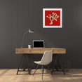 thumbnail image 3 of Vision Studio 20x20 White Modern Wood Framed Museum Art Print Titled - Small Coral on Red II, 3 of 4