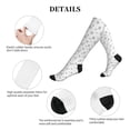 thumbnail image 5 of Lsque Hand Drawn Turtle Pattern Sport Compression Socks for Men & Women 15-20 mmHg Knee High Nurse Pregnant Running Medical and Travel Athletic, 5 of 6
