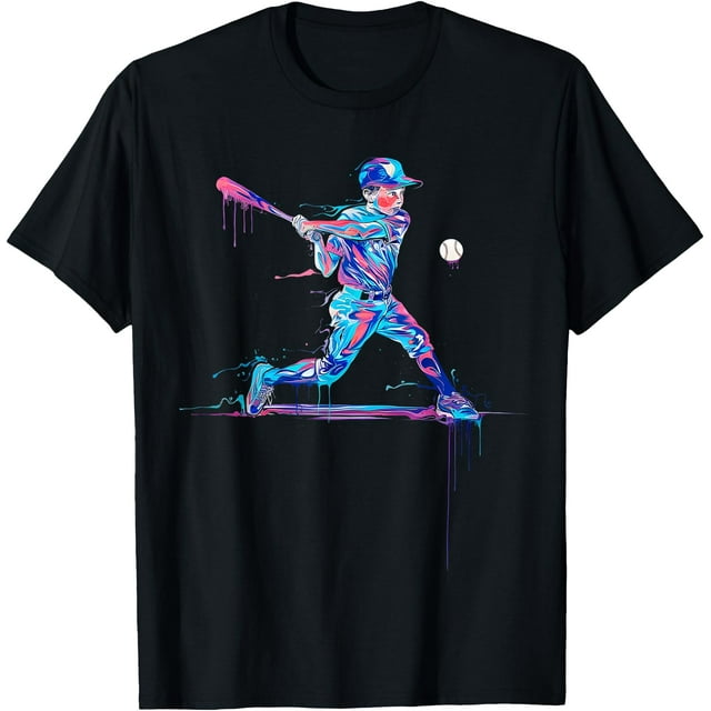 T-Shirt Joueur de Baseball pour Garçons Crème Glacée - comme sur l'Image - 3TG