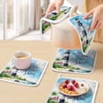 thumbnail image 5 of Lighthouse Pot Holders for Kitchen Heatproof Potholder, 5 Pack Blue Coastal Nautical Ocean Beach Palm Tree Hot Pads Multipurpose Oven Pads Cloth Potholders Trivet for Cooking Baking, 5 of 8