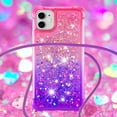 thumbnail image 4 of Funda para iPhone 12 Mini Brillantina Líquida Divertida Reluciente y con Cristales en Movimiento Cuerpo Cruzado con Cordón Ajustable, 4 of 5