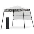 thumbnail image 2 of Gymax 7x7 FT Slant Leg Pop-up Canopy Tent Shelter Adjustable Portable Carry Bag White, 2 of 10