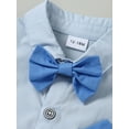 thumbnail image 3 of CARETOO Toddler Boy Clothes Formal Suits Cotton Fabric Shirt Suspender Pants Outfit Sets Party 1-5T, 3 of 14