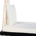 thumbnail image 4 of Hanging Porch Swing Bench with Cushion&Pillows, 10.8Ft Hemp Ropes for Garden,Backyard, Lawn, 4 of 5