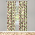 thumbnail image 3 of Floral Curtains 2 Panels Set, Pastoral Idyllic Greenery with Lily Bouquet Flowering Field Meadow Watercolor Effect, Window Drapes for Living Room Bedroom, 56"W X 95"L, Multicolor, by Ambesonne, 3 of 5