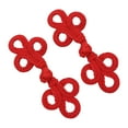 thumbnail image 5 of GUOOL 2 Pairs Chinese Knot Frog Buttons Traditional Decorative Chinese Frog Closure Chinese Closure Buttons for Coats Sweater Red, 5 of 9
