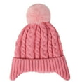 thumbnail image 4 of CYRBOKO Toddler Girl's Hat Scarf and Gloves, Thermal Three Pieces Winter Beanies with Pom Kids Accessories Sets Pink Size 3-10 T, 4 of 9
