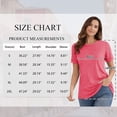 thumbnail image 3 of SHIBEVER Women Tops Summer Casual Crewneck Short Sleeve Fashion Loose Tunic Tops for Women Pink Blouse Stylish Clothing Size XXL, 3 of 6