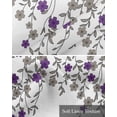 thumbnail image 6 of Purple Grey Weeping Floral Linen Curtain Valance for Bedroom/Bathroom/Kitchen/Office/Living/Dining Room Window,Chic Summer Botanical Rod Pocket Topper Decorative Cafe Drapes Panel 42"x12", 6 of 6