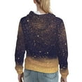 thumbnail image 7 of Haiem Gold Black Glitter for Women's Fashion Hoodies & Sweatshirts with Kangaroo Pocket,Hooded Sweatshirt with Eye-catching Drawstrings-X-Large, 7 of 7