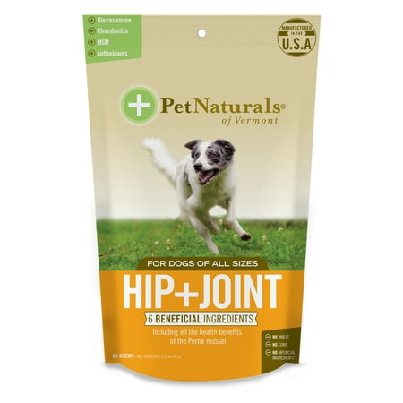 Pet Naturals of Vermont Hip + Joint Dog Chews, 60 Chewable (Best Hip Stretches For Tight Hips)