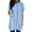 Light Blue, variant on AXXD Green Basic Sweatshirts for Women Summer 2024 Solid Color Hooded Drawstring Round Neck Short Sleeved T-shirt Loose Top