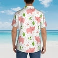 thumbnail image 6 of Naloa Funny Little Pigs Authentic Hawaiian Shirt, Men's Tropical Aloha Shirt for Summer Parties Vacations - Small, 6 of 9