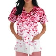 thumbnail image 3 of longantii Valentines Day Print Scrubs for Women Nurse Vet Pediatric with Design Fit Plus Size Scrub Tops 2025 Spring Summer Scrub Shirts Watermelon Red XXL, 3 of 5