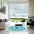 thumbnail image 6 of Ahgly Company Indoor Rectangle Patterned Tron Blue Area Rugs, 6' x 9', 6 of 6