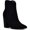 Black, variant on Nine West Womens Ghost Suede Zip Up Ankle Boots