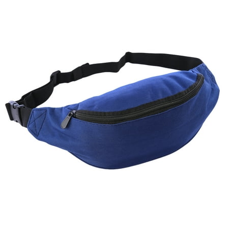 Oxford Fabric Waist Bag Waist Pack Fanny Pack Bum Bag for Outdoor Sport Travel Fitness Running - Navy