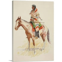 ARTCANVAS A Bunch Of Buckskins 1901 Canvas Art Print by Frederic Remington - Size: 12" x 8" (0.75" Deep)