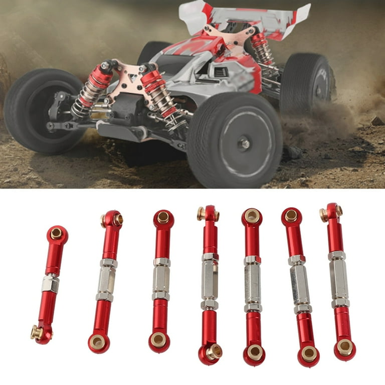 6Pcs RC Adjustable Tie Rod Set - Aluminum Alloy Pull Rods For 1/10 Scale Buggy & Touring Cars