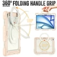 thumbnail image 5 of Dteck for iPad Air 13 Inch Case M2(2024) Heavy Duty Case, Shockproof Drop Protection with Screen Protector & Pencil Holder & Rotating Stand & Handle Rugged Protective Cover, Rosegold, 5 of 7