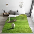 thumbnail image 5 of Fuzoiu golf ball after putting to the golf hole Print Ultra-Soft Micro Fleece Blanket,All Seasons Flannel Throw, Lightweight Blanket for Bed, Sofa, Couch, Movie Night, Camping, and Travel-80"x60", 5 of 7