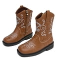 thumbnail image 5 of DADAWEN Girls Western Boots Unisex Toddler Boots Brown 11 Little Kid, 5 of 7