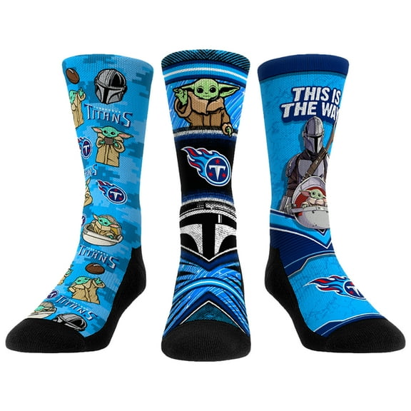 Unisex Rock Em Socks Tennessee Titans 3-Pack Mandalorian Crew Socks