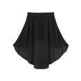 thumbnail image 4 of renvena Girls' Chiffon Hi-Low Dance Skirt Lyrical Ballet Jazz Latin Dance Dress 6-16 A Black 16, 4 of 7