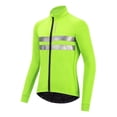 thumbnail image 2 of S SERENABLE Cycling Bike Jackets Winter Thermal Running Reflective Coat Windproof Breathable Green M, 2 of 9