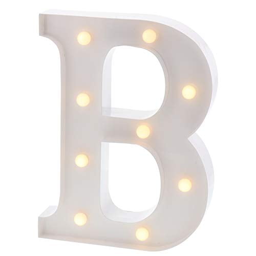 Barnyard Designs Metal Marquee Letter B Light Up Wall Initial Marquee Letter B Light Up Wall Initial