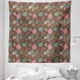 thumbnail image 1 of Flower Tapestry, Romantic Vintage Floral Pattern with Abstract Design Roses and Dragonfly, Fabric Wall Hanging Decor for Bedroom Living Room Dorm, 5 Sizes, Umber and Multicolor, by Ambesonne, 1 of 1