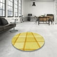 thumbnail image 4 of Ahgly Company Machine Washable Indoor Rectangle Transitional Yellow Area Rugs, 5' x 7', 4 of 7