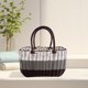 thumbnail image 5 of GOOHOCHY Bolsa de playa de paja de plástico, bolsa de compras, bolsa de mano para compras, cesta de picnic, bolsa de playa, bolso de mano, cesta tejida para fiesta, bolsa de playa para mujer,, 5 of 8