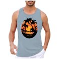 thumbnail image 5 of Beach Tank Top Men Summer Casual Coconut Tree Graphic Crewneck Sleeveless Shirt Beach Vacation Outfits, 5 of 5